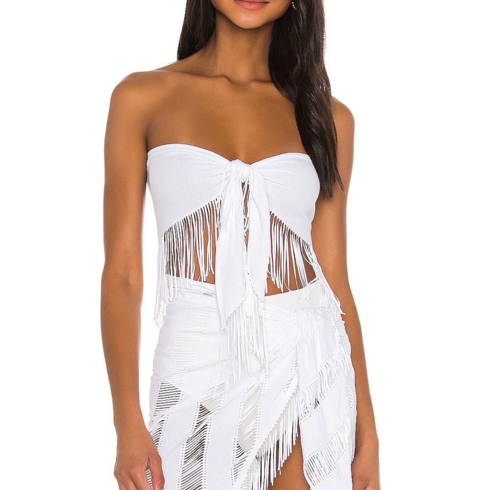Bandeau Fringe Top